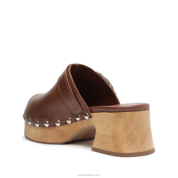 Schutz N42F195hiç deri düz gerçek kahverengi