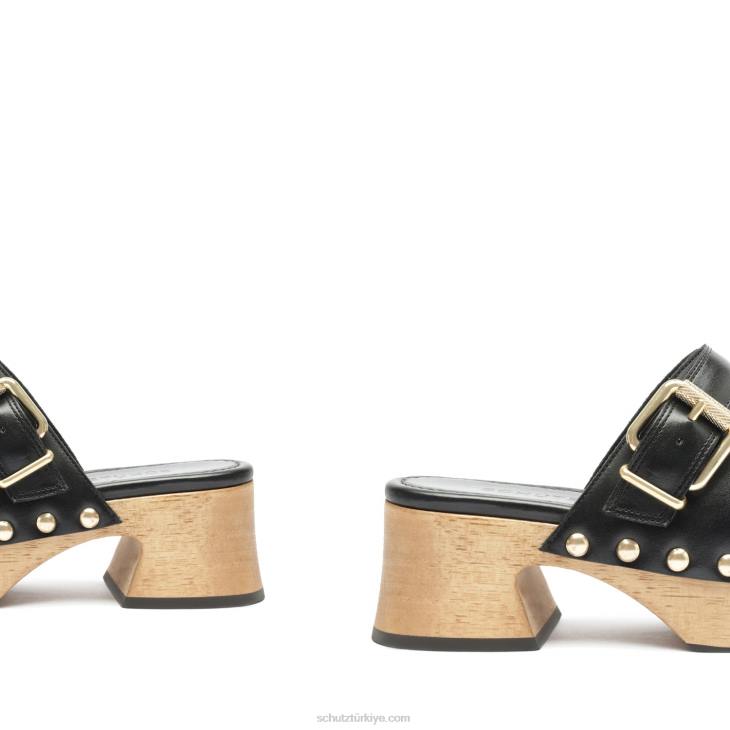 Schutz N42F196hiç deri düz siyah