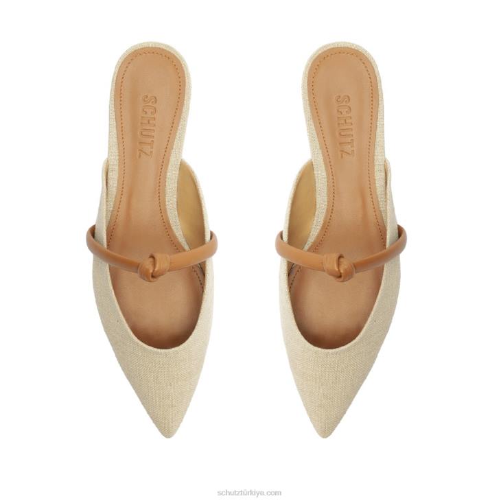 Schutz N42F538inci gündelik keten kumaş düz odun