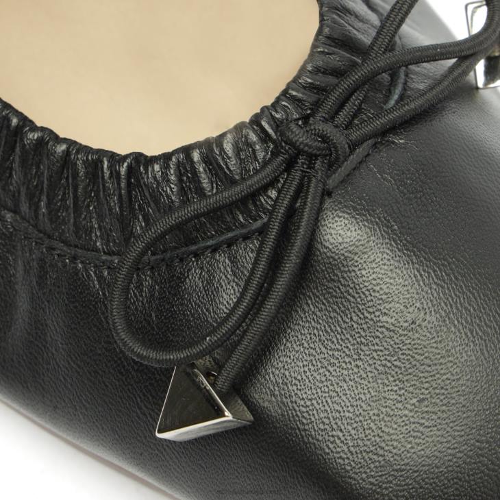 Schutz N42F561fanny deri düz siyah