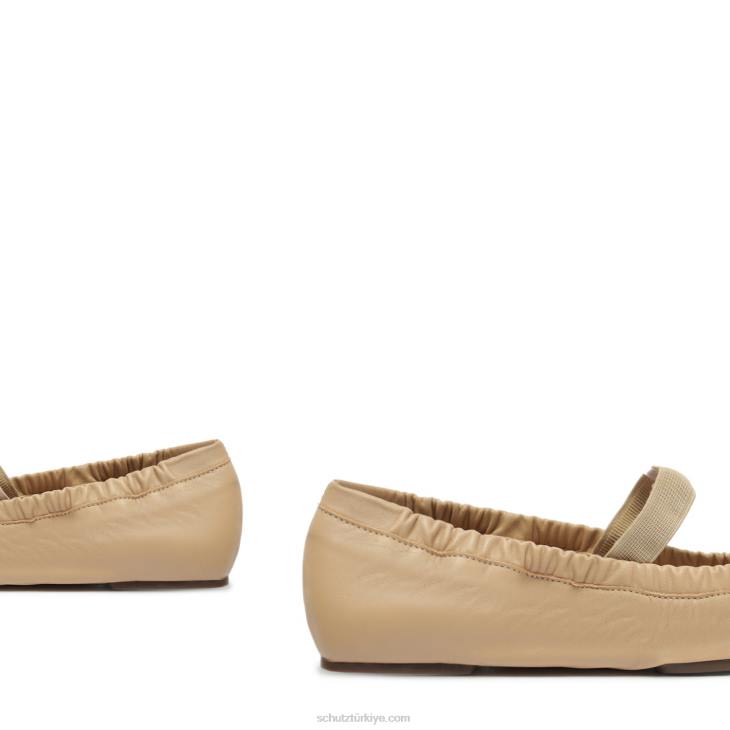 Schutz N42F562fanny deri düz gerçek bej