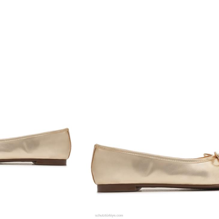 Schutz N42F563arissa metalik deri düz altın