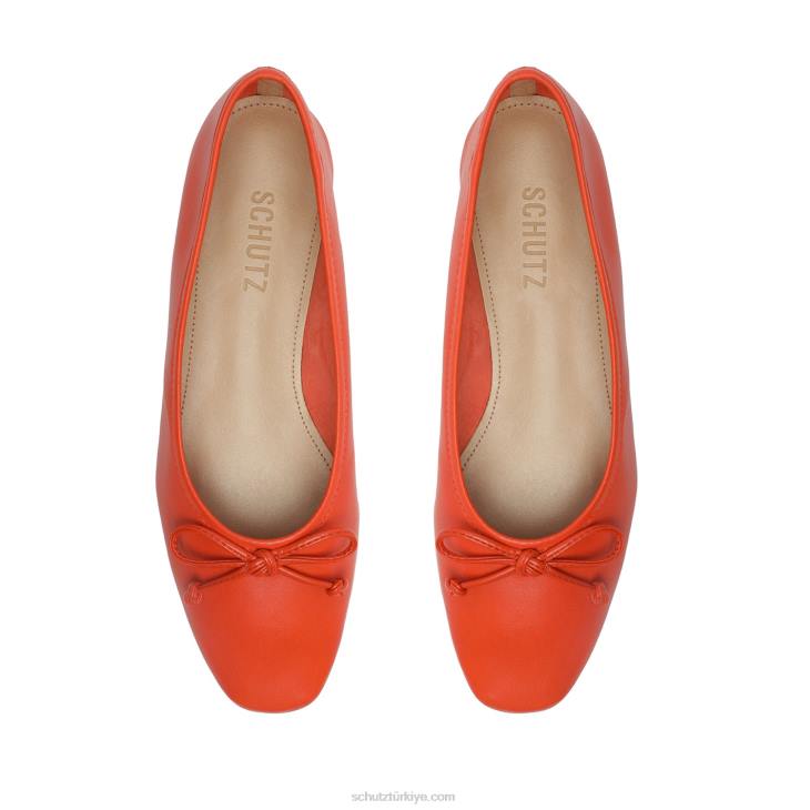 Schutz N42F565arissa nappa deri düz alev turuncu