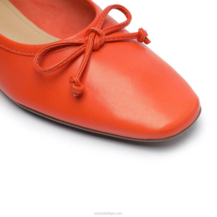Schutz N42F565arissa nappa deri düz alev turuncu