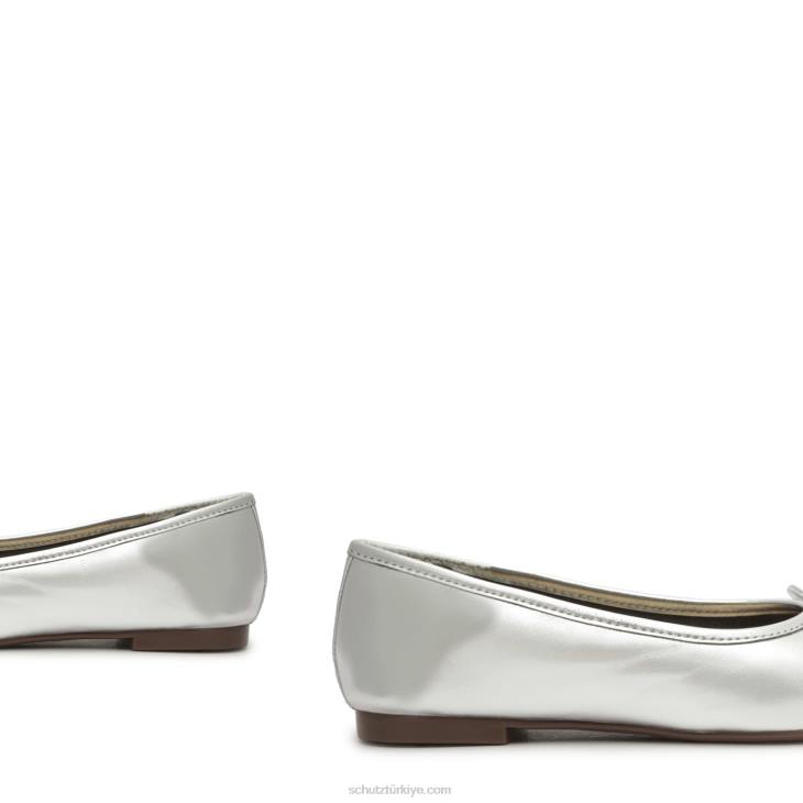 Schutz N42F568arissa metalik deri düz gümüş