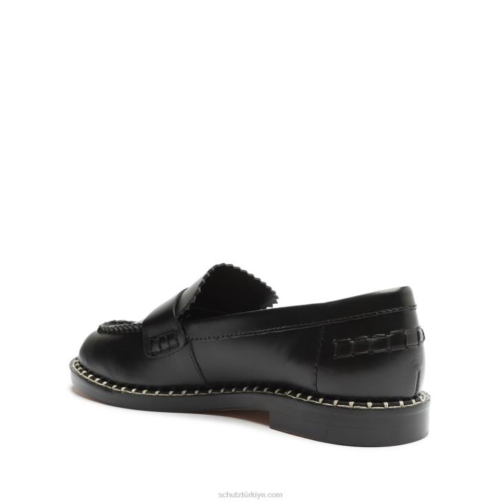 Schutz N42F572christie deri düz siyah