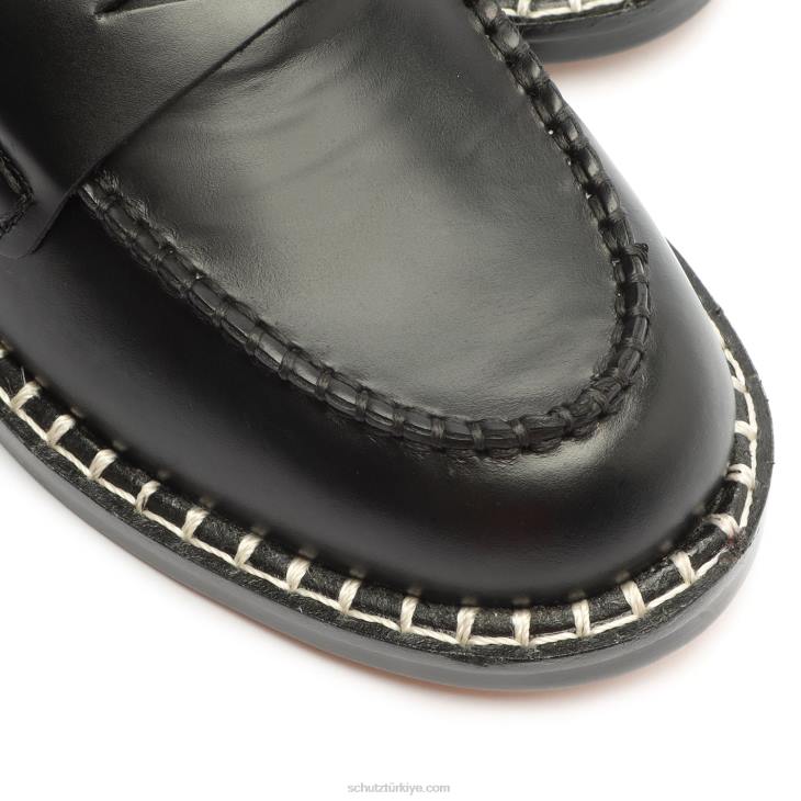 Schutz N42F572christie deri düz siyah