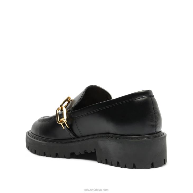 Schutz N42F581christie gündelik deri düz siyah