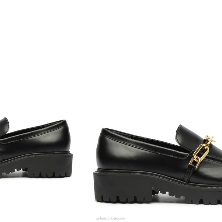 Schutz N42F581christie gündelik deri düz siyah