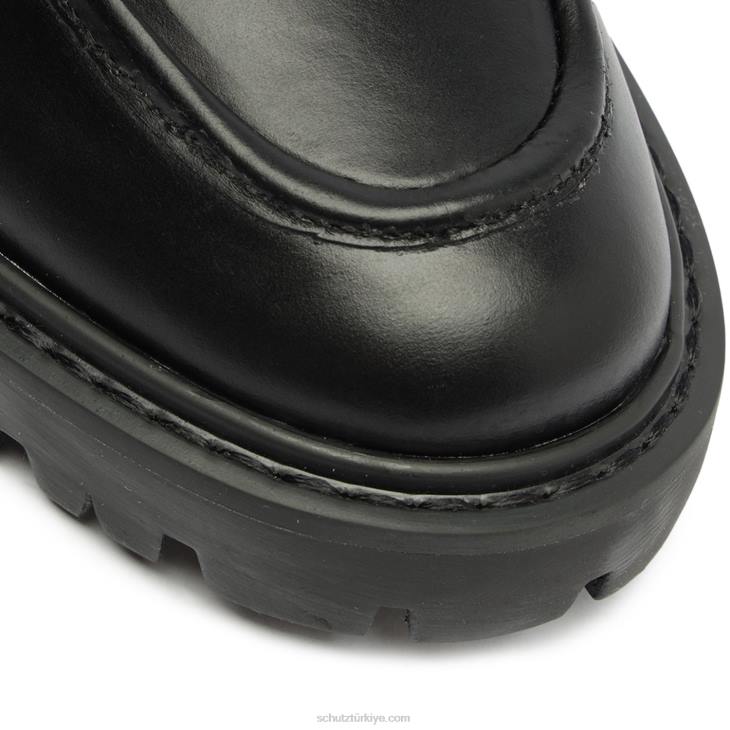 Schutz N42F581christie gündelik deri düz siyah