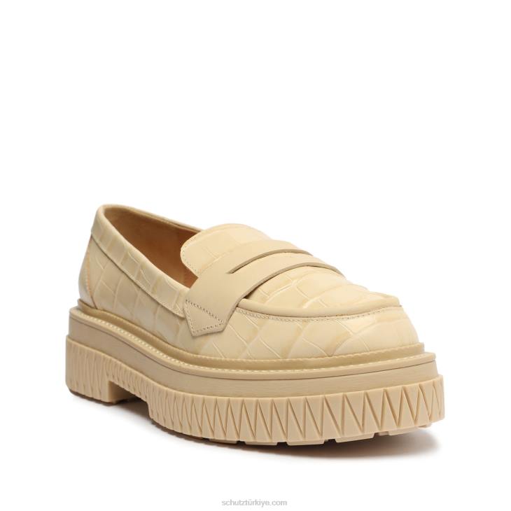 Schutz N42F597viyola timsah kabartmalı deri düz yumurta kabuğu