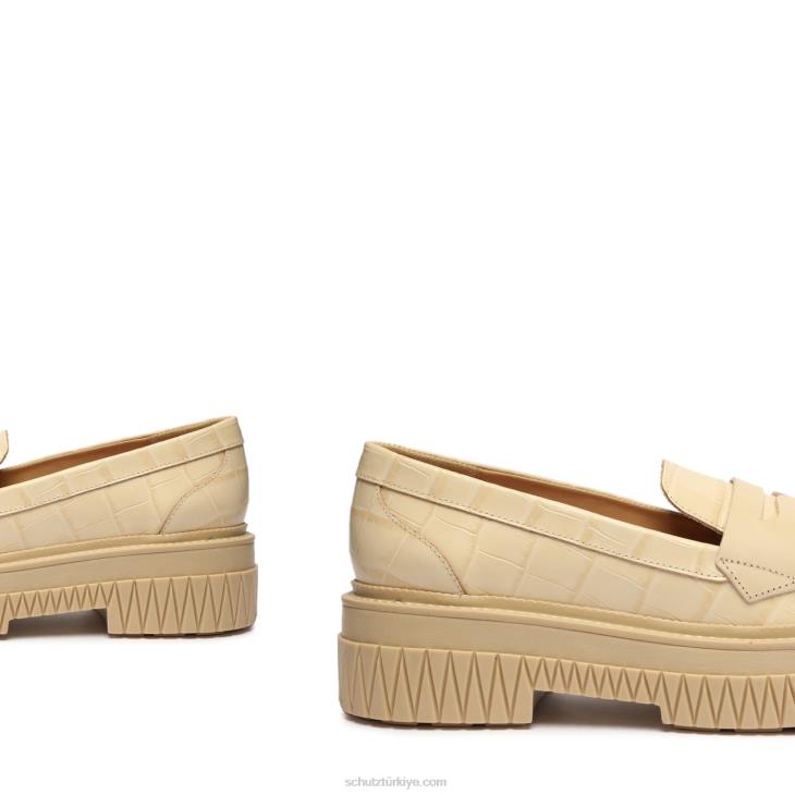 Schutz N42F597viyola timsah kabartmalı deri düz yumurta kabuğu