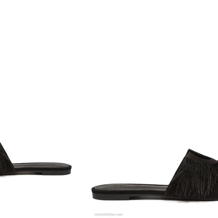 Schutz N42F609chayla nubuk düz siyah