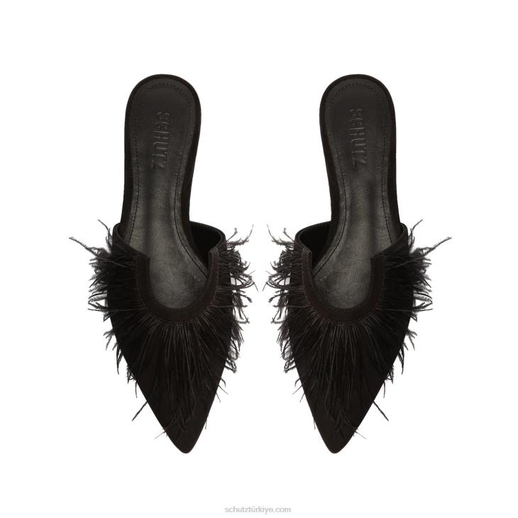 Schutz N42F609chayla nubuk düz siyah