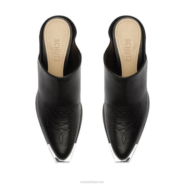 Schutz N42F191sokak deri pompası siyah