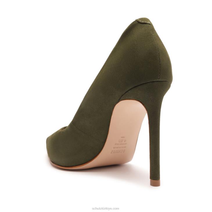 Schutz N42F438lou nubuk pompası askeri yeşil