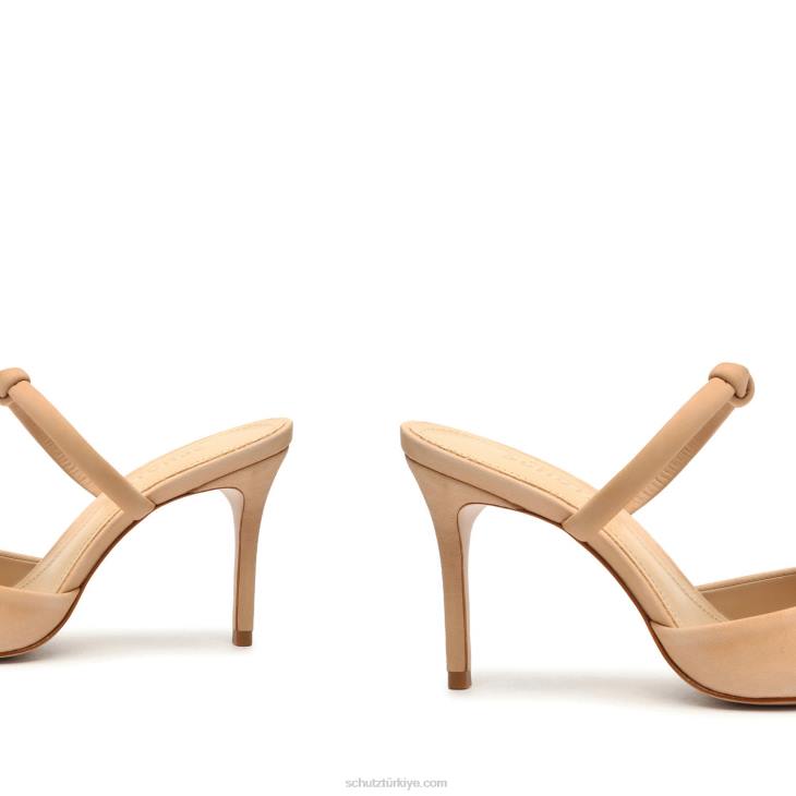 Schutz N42F441inci rahat nubuk pompa gerçek bej