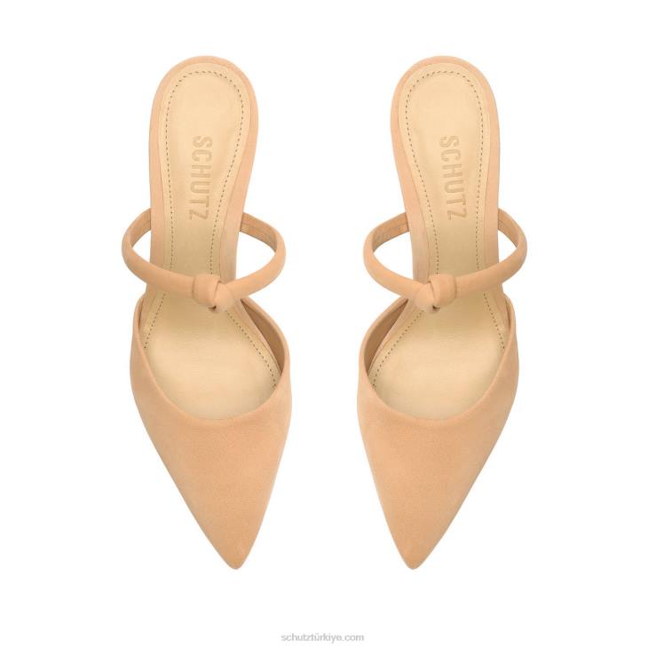 Schutz N42F441inci rahat nubuk pompa gerçek bej