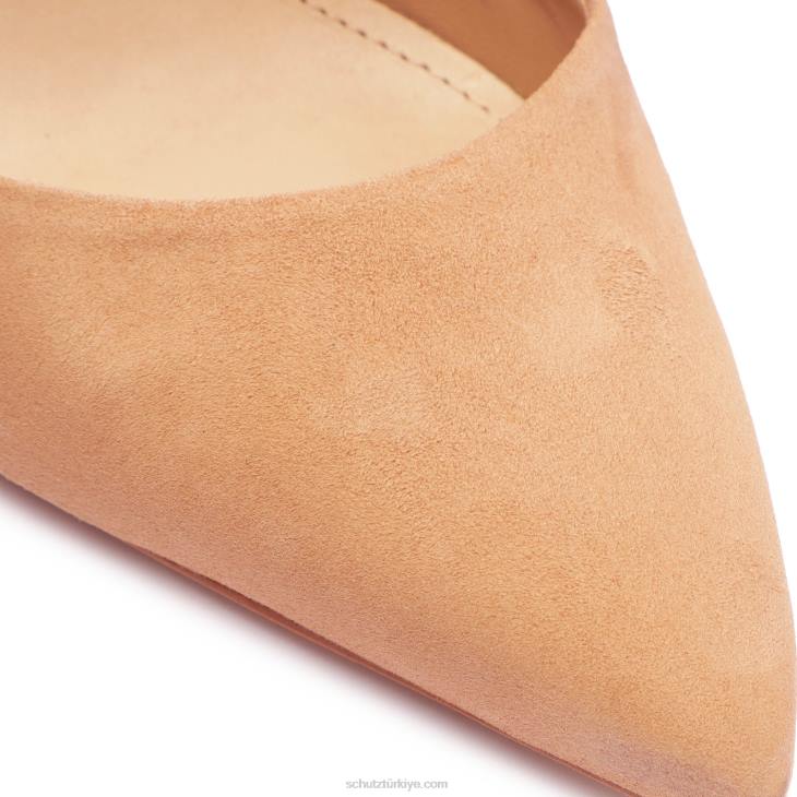Schutz N42F441inci rahat nubuk pompa gerçek bej