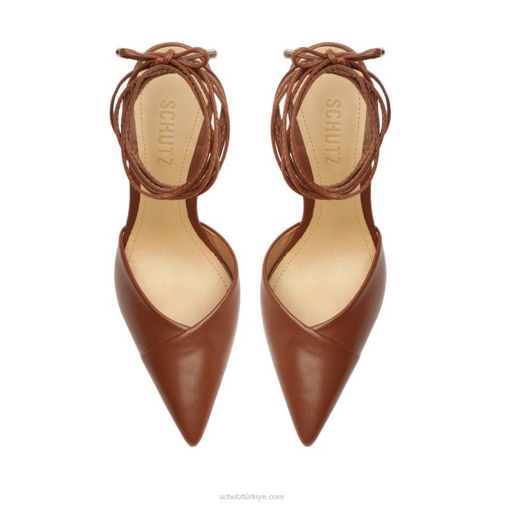 Schutz N42F444monet napa deri pompa gerçek kahverengi