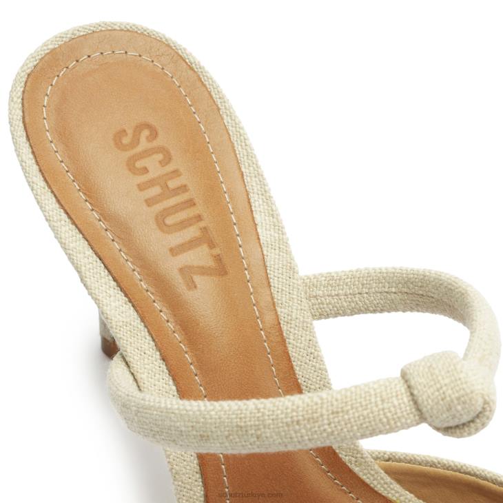 Schutz N42F687inci gündelik keten kumaş pompası odun