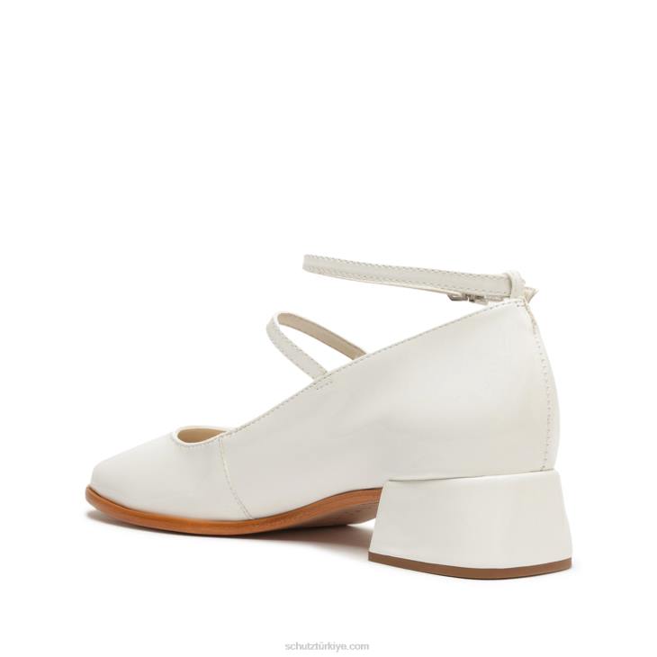 Schutz N42F689dorothy patentli deri pompa beyaz