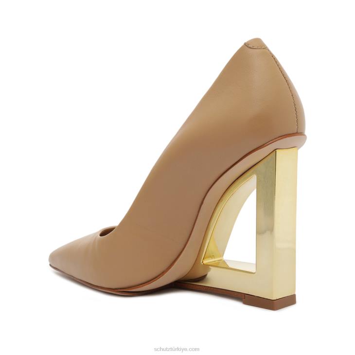 Schutz N42F696filipa rahat nappa deri pompa gerçek bej