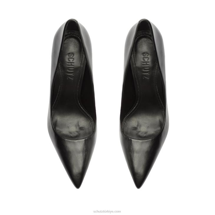 Schutz N42F698filipa rahat nappa deri pompa siyah