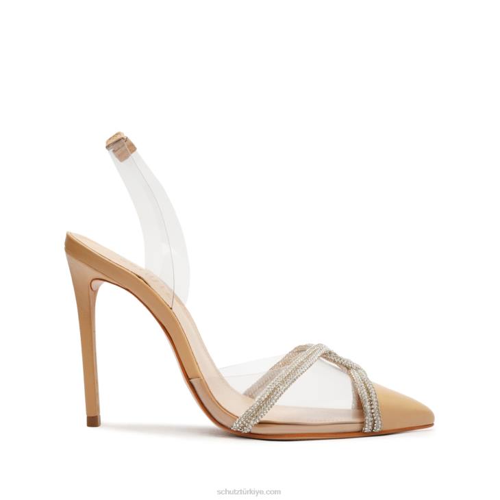 Schutz N42F712julie vinyl & nappa pompası açık bej