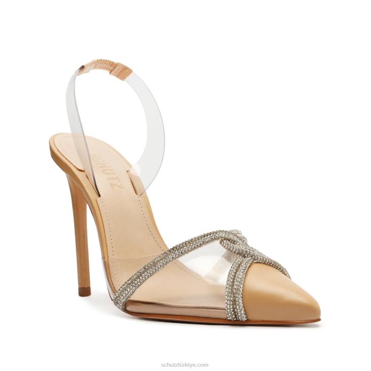 Schutz N42F712julie vinyl & nappa pompası açık bej