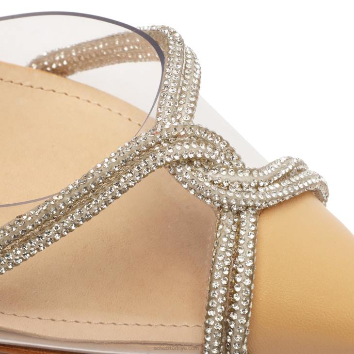 Schutz N42F712julie vinyl & nappa pompası açık bej