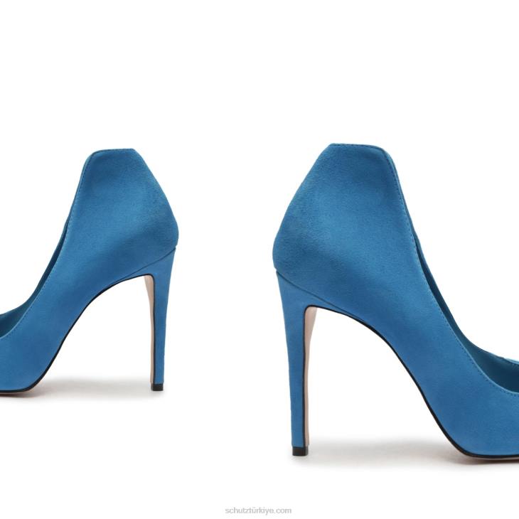 Schutz N42F715arlette süet pompa sitrik mavi