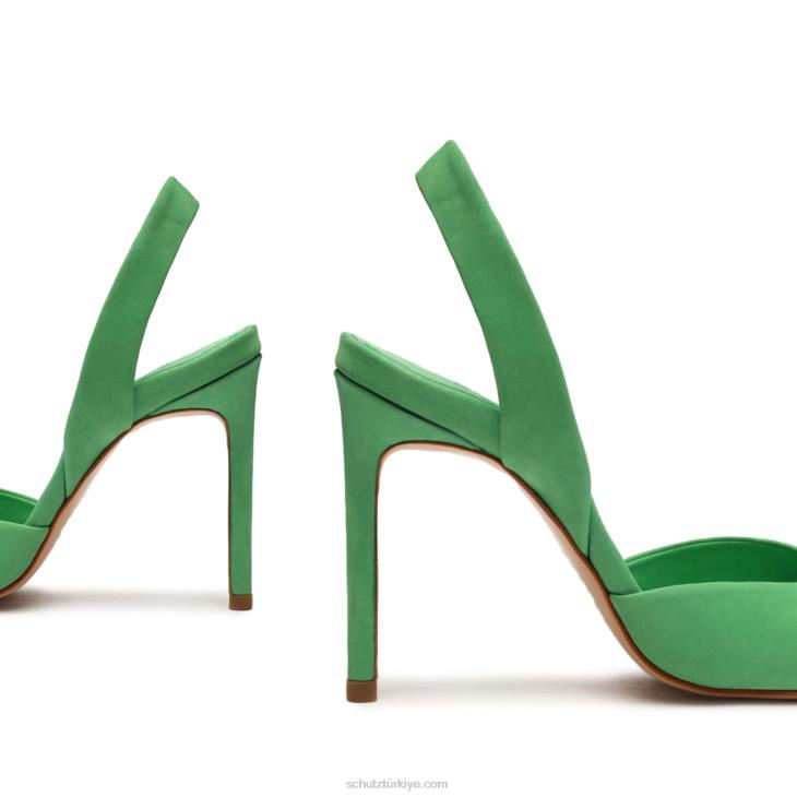 Schutz N42F720lou askılı süet pompa gianni yeşili