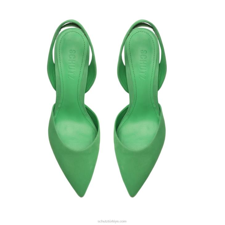 Schutz N42F720lou askılı süet pompa gianni yeşili