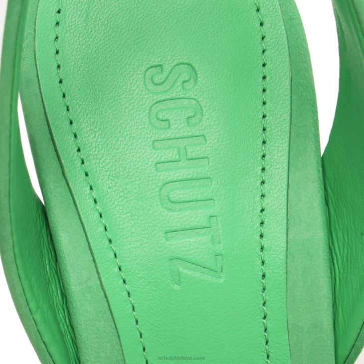 Schutz N42F720lou askılı süet pompa gianni yeşili