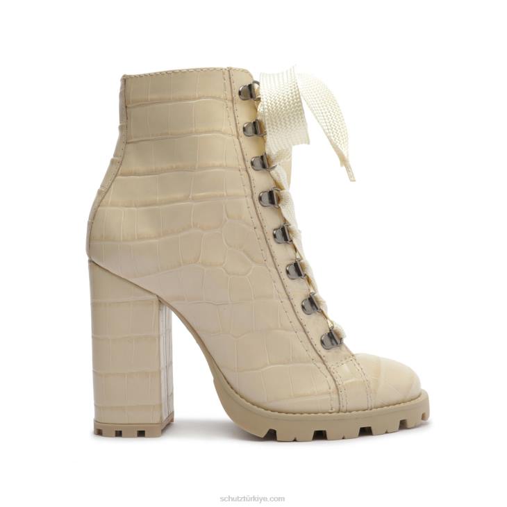 Schutz N42F154zhara timsah kabartmalı deri patik yumurta kabuğu