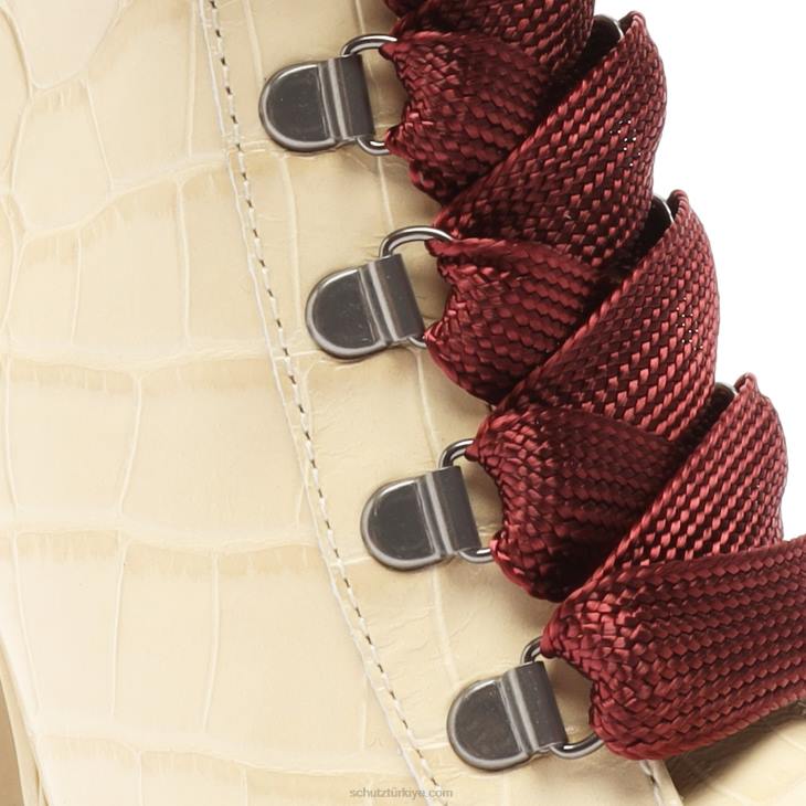 Schutz N42F154zhara timsah kabartmalı deri patik yumurta kabuğu