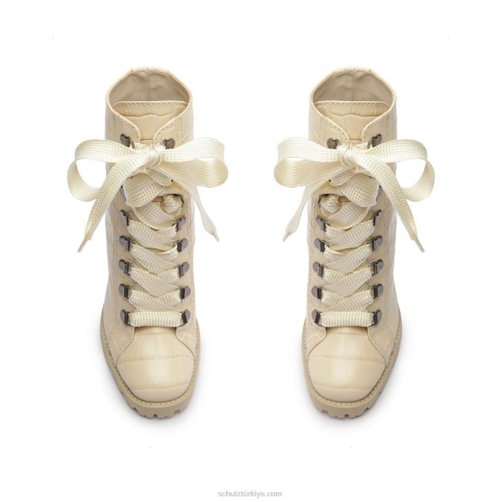 Schutz N42F154zhara timsah kabartmalı deri patik yumurta kabuğu