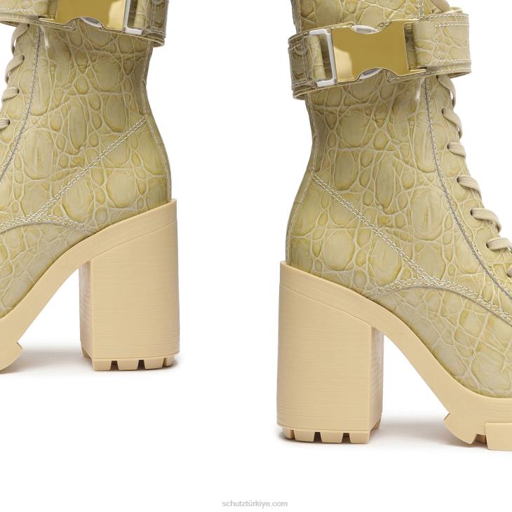 Schutz N42F181roslyn tokalı deri patik badem tutkunu