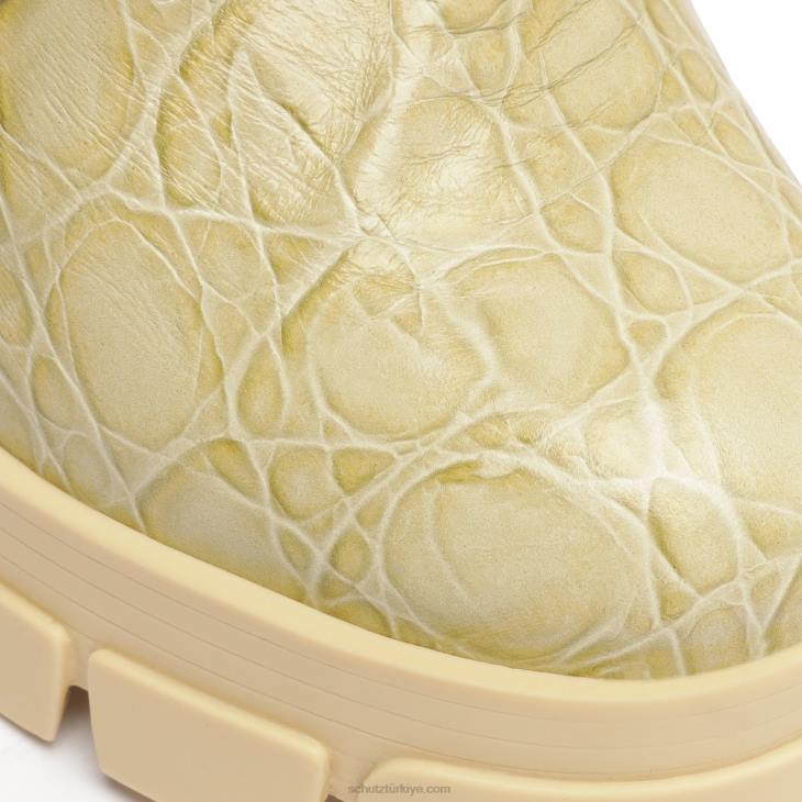 Schutz N42F181roslyn tokalı deri patik badem tutkunu