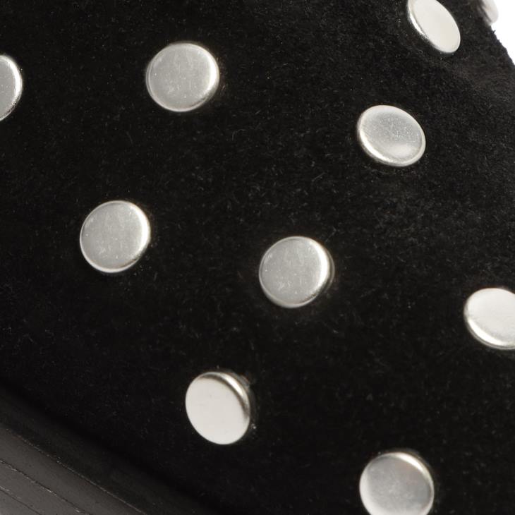 Schutz N42F184zachy çıtçıtlı süet patik siyah