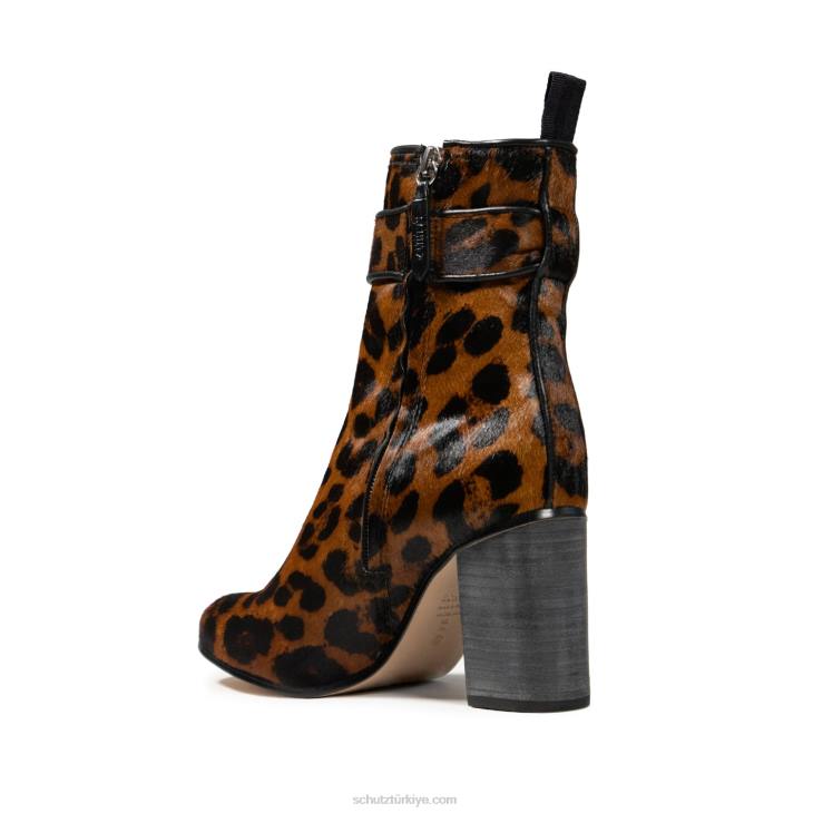 Schutz N42F187Lucienne gündelik leopar desenli deri patik doğal