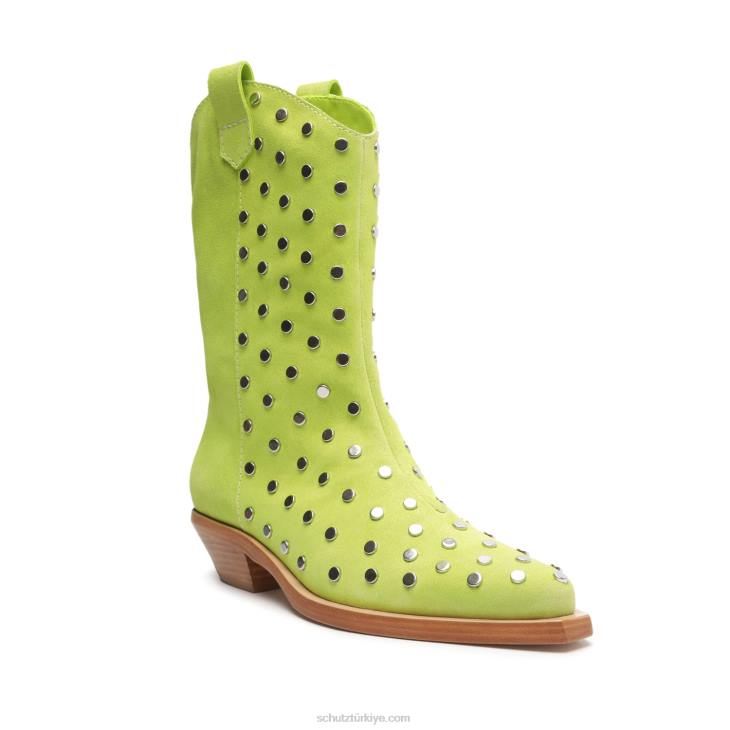 Schutz N42F188zachy çıtçıtlı süet patik taze limon