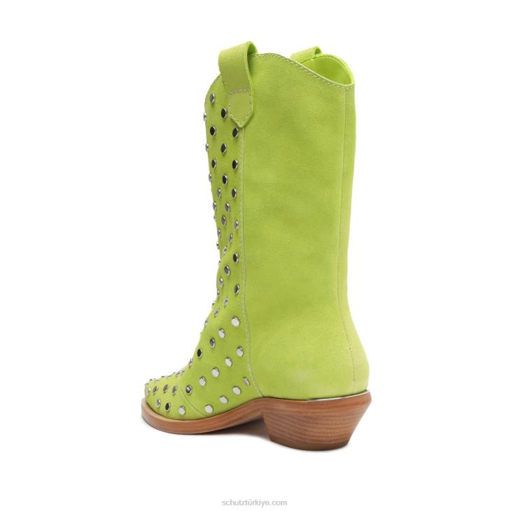 Schutz N42F188zachy çıtçıtlı süet patik taze limon