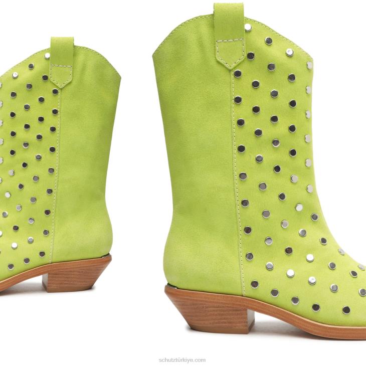 Schutz N42F188zachy çıtçıtlı süet patik taze limon