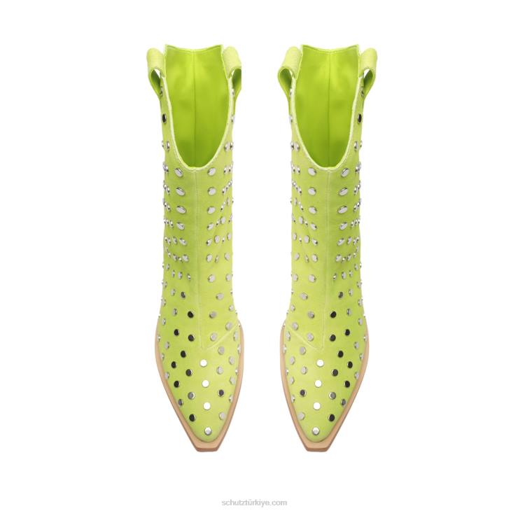 Schutz N42F188zachy çıtçıtlı süet patik taze limon