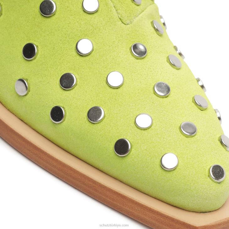 Schutz N42F188zachy çıtçıtlı süet patik taze limon