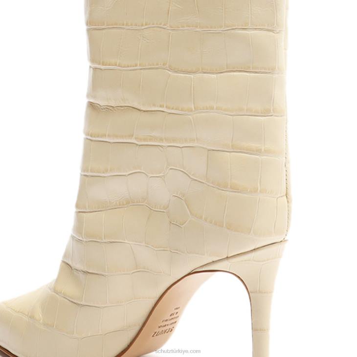 Schutz N42F723maryana timsah kabartmalı deri çizme yumurta kabuğu