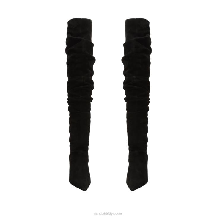 Schutz N42F729ashlee diz üstü süet çizme siyah