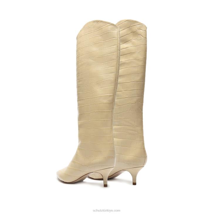 Schutz N42F731maryana lo timsah kabartmalı deri çizme badem tutkunu